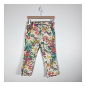 ZARA KIDS | multi color floral print 11/12 pant capris